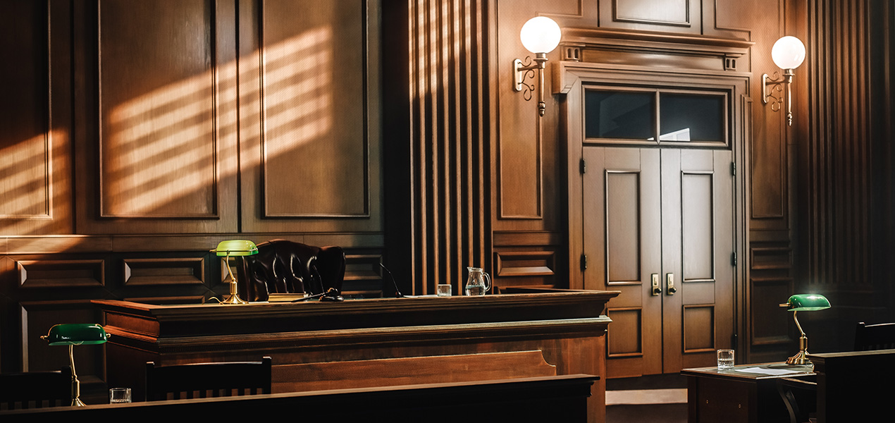 An empty courtroom