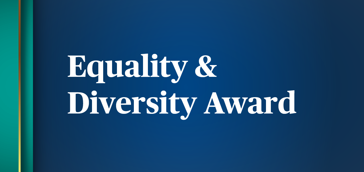 A graphic that reads "Equality & Diversity Award".